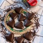 Corazones bañados de chocolate  250g