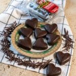 Corazones bañados de chocolate  250g